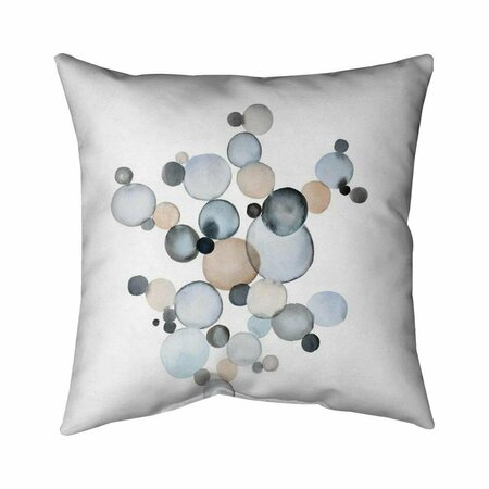 FONDO 20 x 20 in. Greyish Bubbles-Double Sided Print Indoor Pillow FO2794123